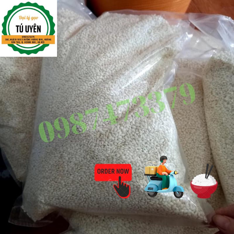 Gạo nếp cái hoa vàng thơm, ngon đặc biệt, dẻo xôi túi 1kg