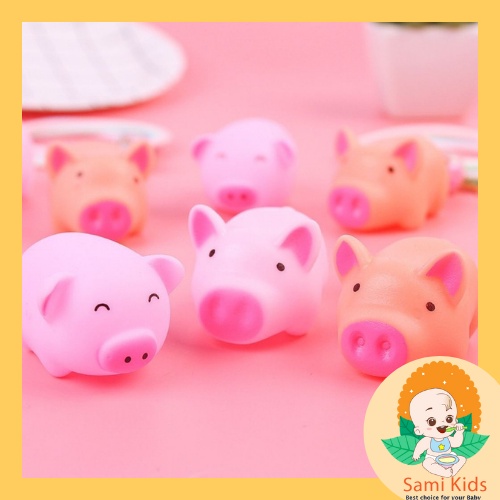 Đồ chơi trẻ em, đồ chơi hình lợn hồng kêu chip chip squishy mini cho bé trai bé gái SAMI KIDS