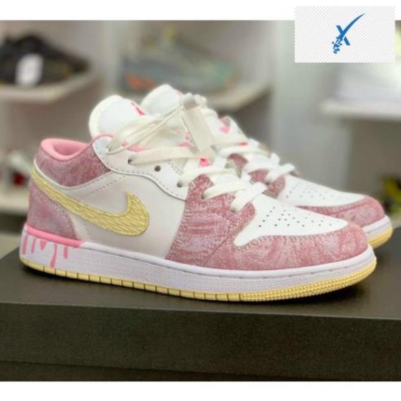 🤶 Giày Nike Hồng Vảy Sơn , Jodan JD1 Hồng Vảy Sơn Nữ FullBox 🤶🤶