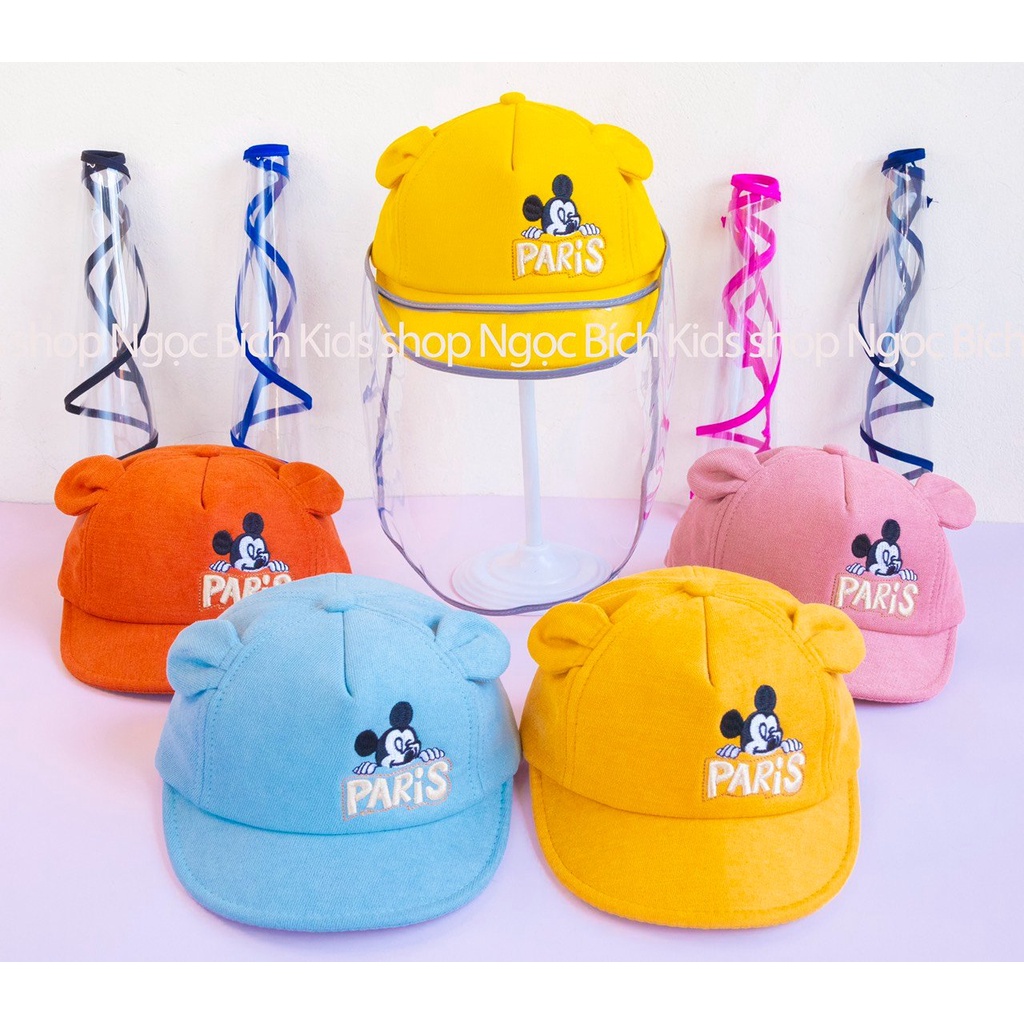 Mũ - Nón chắn giọt bắn cho bé từ 3 tháng tới 2 tuổi ( Kính có thể tháo rời )