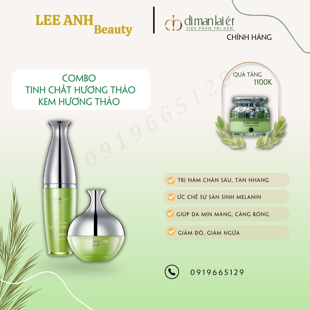 Cặp Đôi Dưỡng Trắng Mờ Thâm Hương Thảo Dimanlaier
