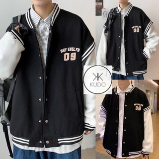 Áo khoác bomber phối tay trắng 09/ áo bomber nỉ bóng chày phối tay trắng 09 cá tính nam nữ hot 2020 ⚡ ་ !