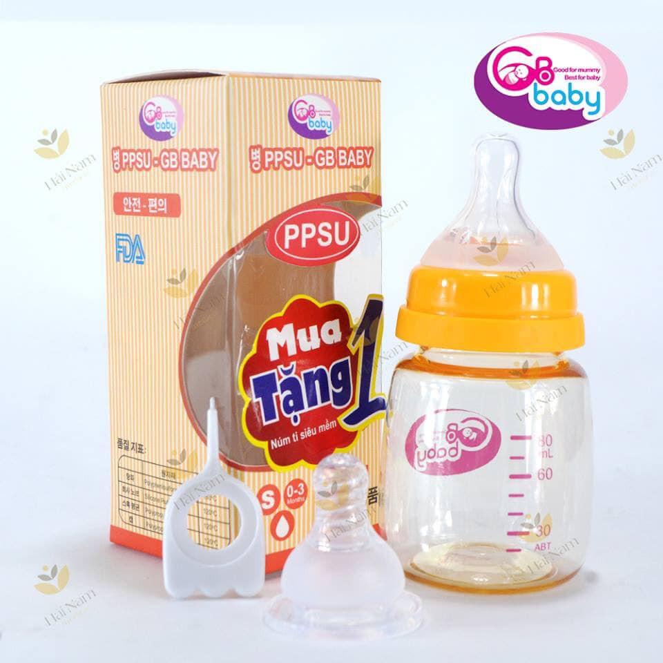 Bình sữa PPSU Gb Baby 80ml, 180ml, 240ml (có tay cầm)