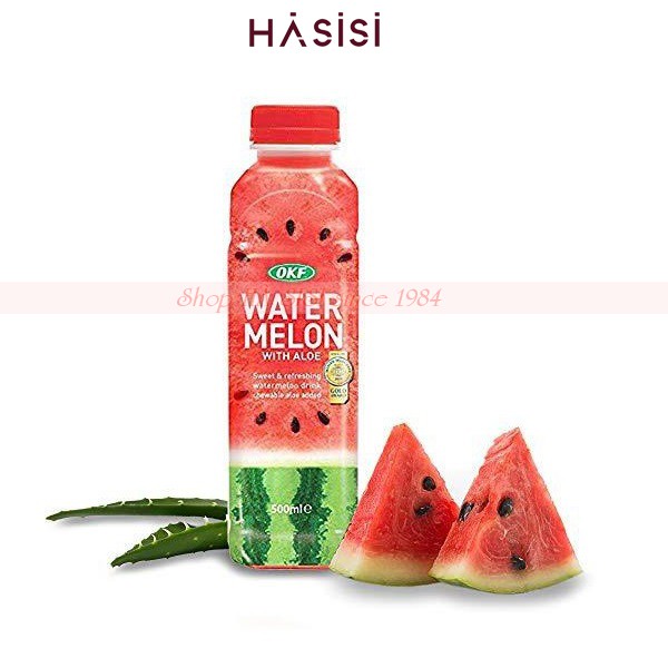 Nước Ép Dưa Hấu và Nha Đam OKF - Water Melon With Aloe 500 ml