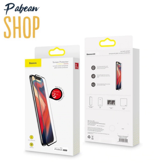 Cường lực full màn hình chính hãng Baseus giả X các đời ip siêu đẹp