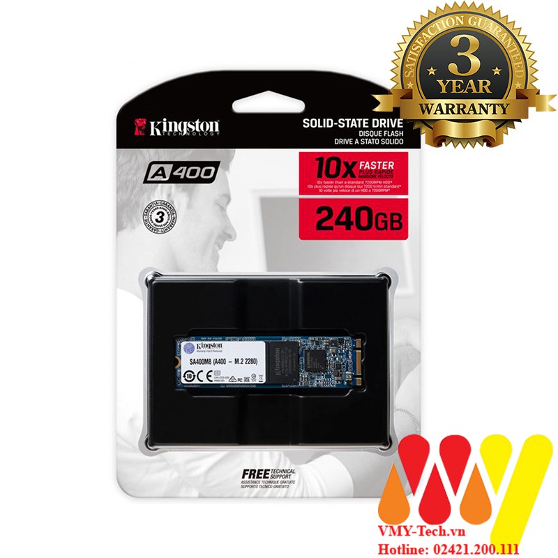 Chính hãng - Ổ CỨNG SSD KINGSTON 240GB A400 M2 SATA - BH 3 năm NEW 100%