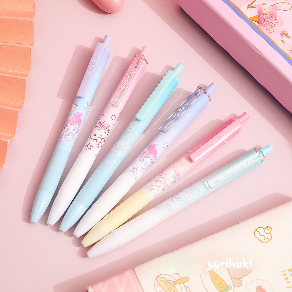 Bút mực đen Sanrio Characters Ngòi 0,5mm Thanh cài nhựa