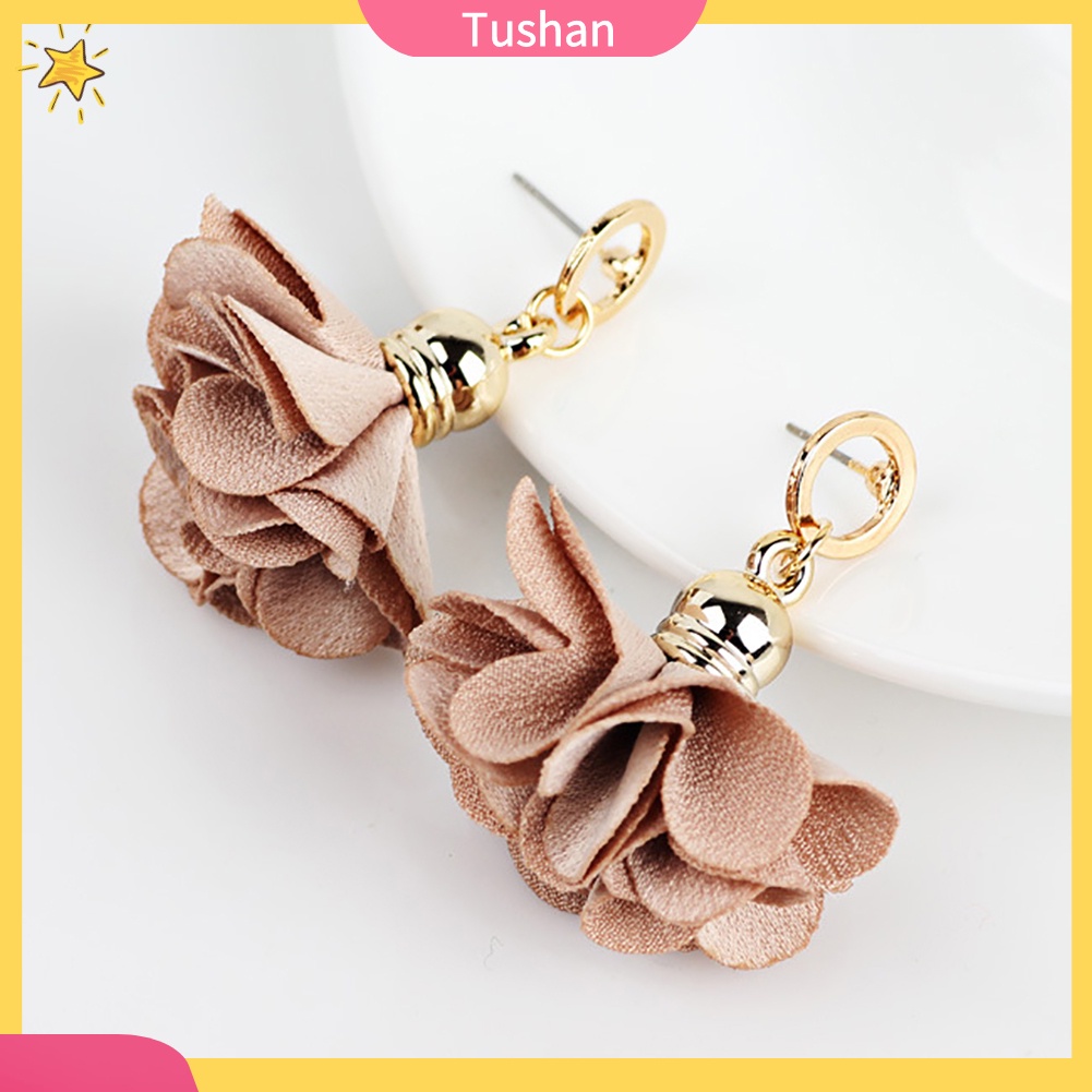 Hoa tai dáng dài thời trang phong cách cho nữ