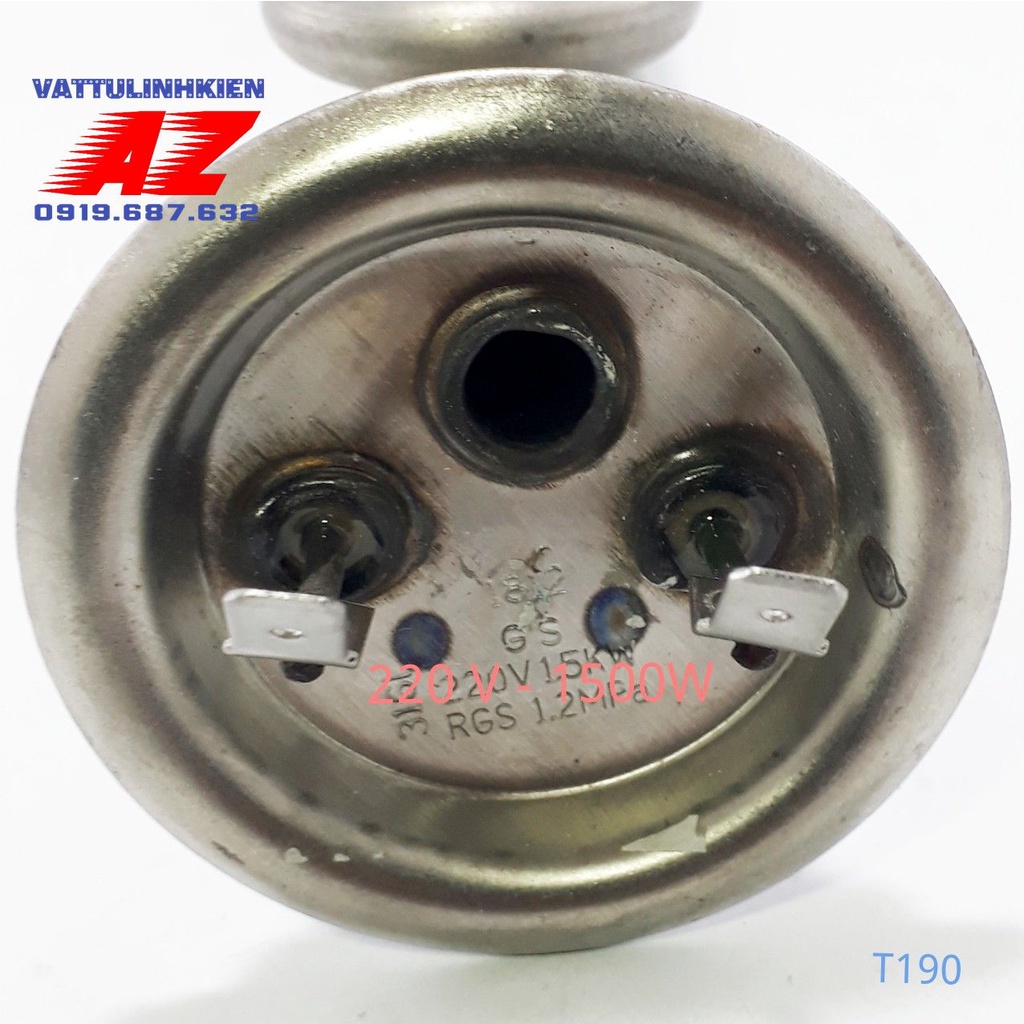 Bộ linh kiện ruột đốt Bình nóng lạnh ROSSI, TÂN Á thân thẳng bát tròn 6,5cm x 23cm + Thanh magie 5mm