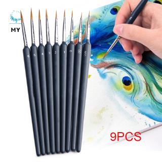 Set 9 Cọ Vẽ Tranh Chuyên Nghiệp