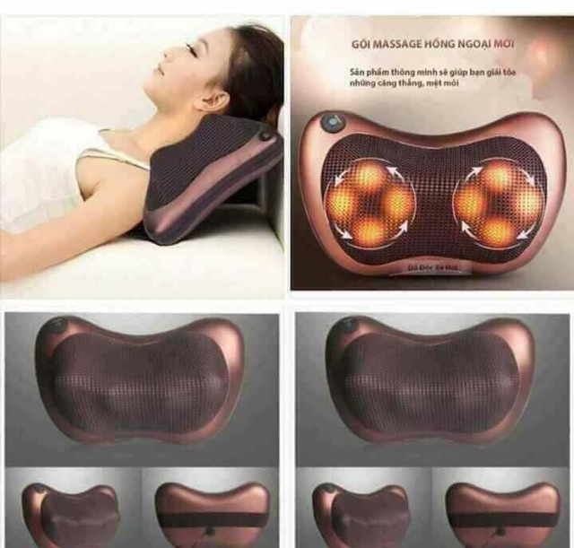 Gối matxa 8 bi và 6 bi Magic Massager Pillow