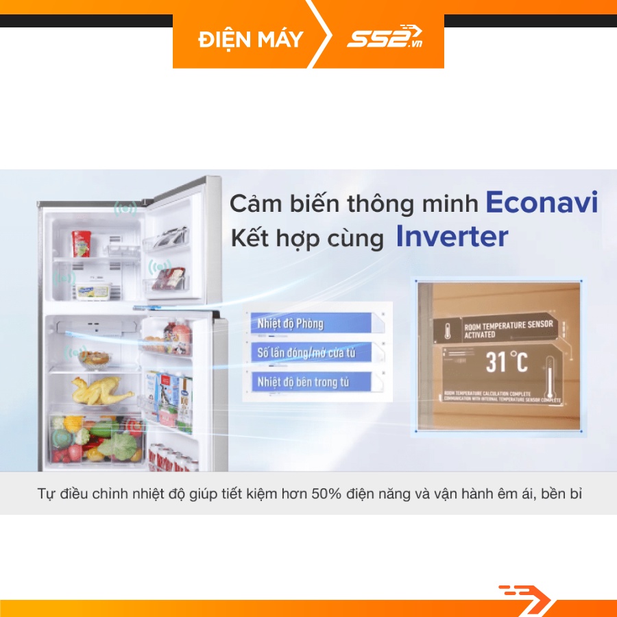 Tủ lạnh Panasonic Inverter 170 lít NR-BA190PPVN - Bảo Hành Chính Hãng