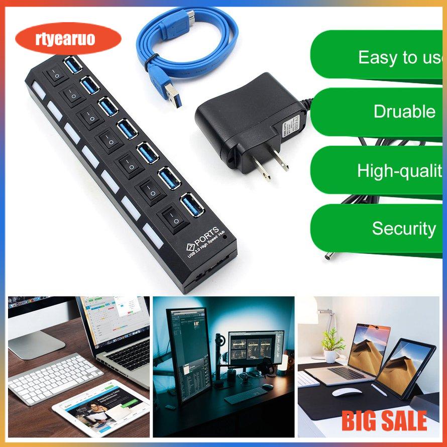 Compact USB 3.0 High Speed Hub With Separate 7-Ports With Power Supply