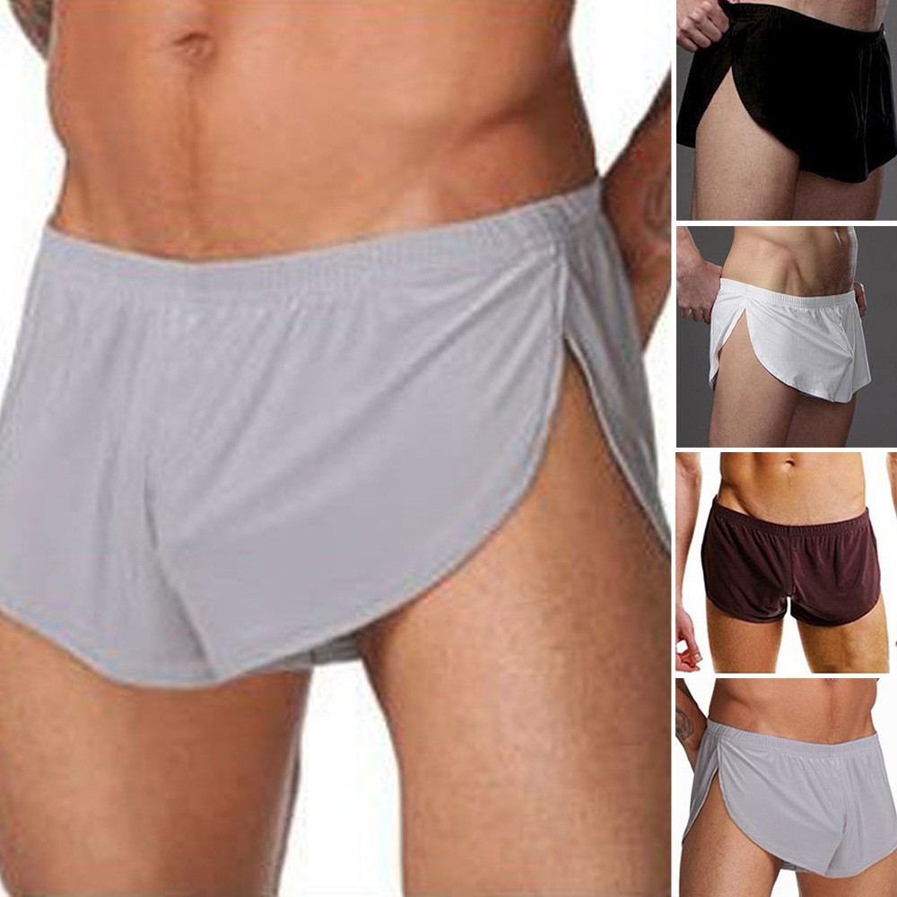 Men Soild Underwear Boxer Shorts Underpants Sexy Trunks Pouch Briefs Knickers