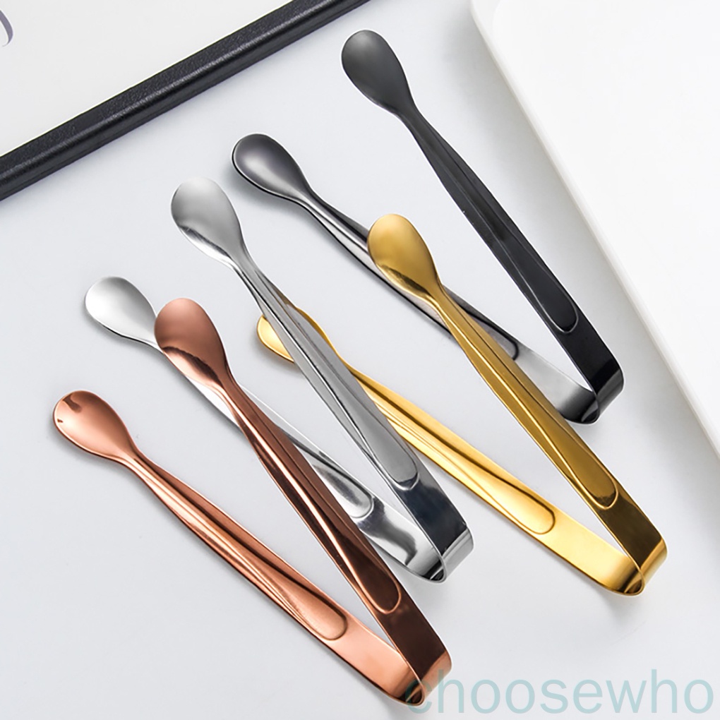 Kẹp gắp trà cà phê đá kẹo đường mini thép không gỉ nhiều màu sắc tùy chọn dành cho nhà bếp