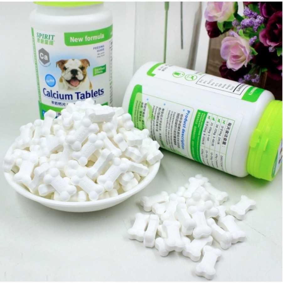 Viên Nhai SPIRIT bổ sung vitamin/ khoáng/ canxi/ dưỡng lông cho chó hũ 160g