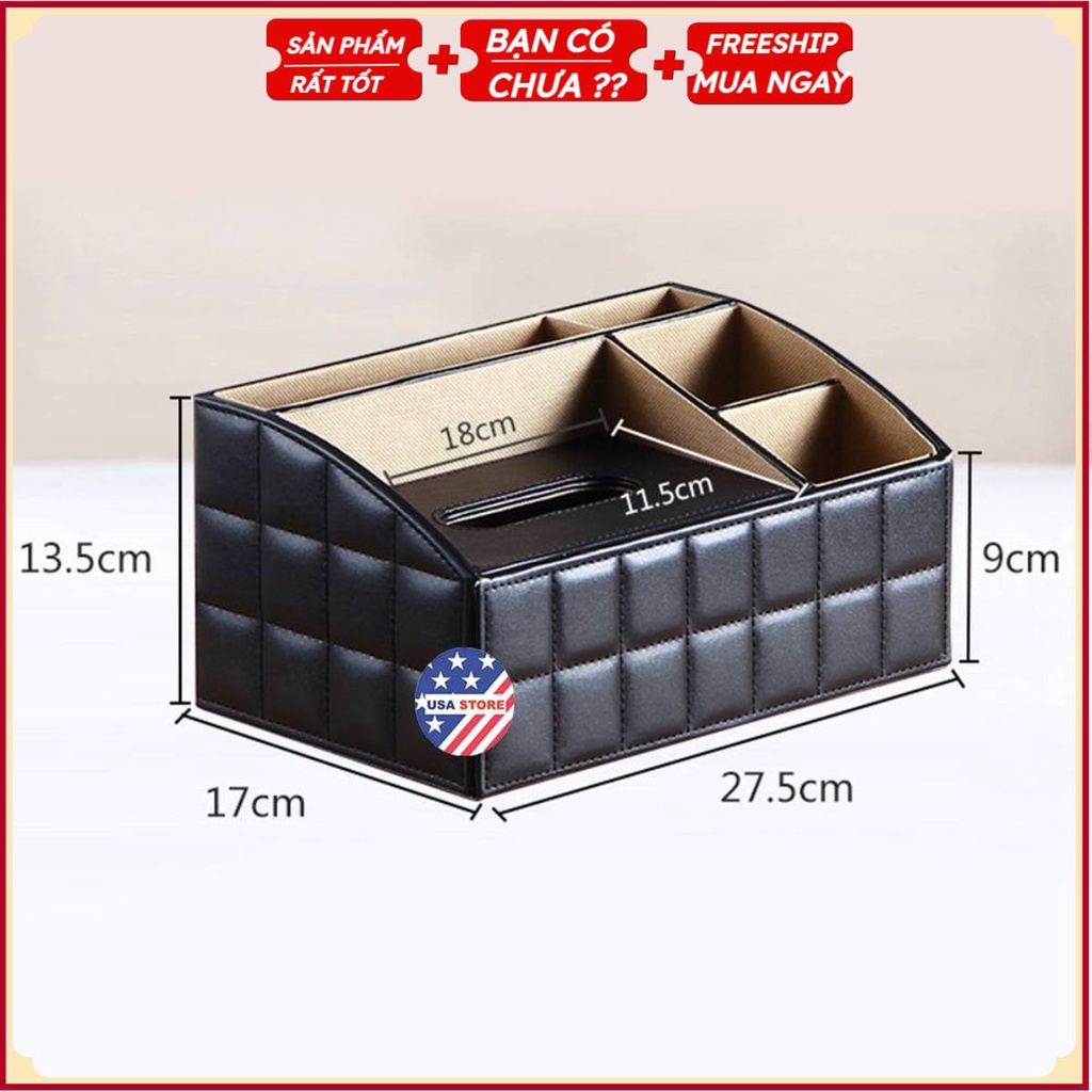 Giá Để Đồ 4 Ngăn Kiêm Đựng Giấy Bọc Da