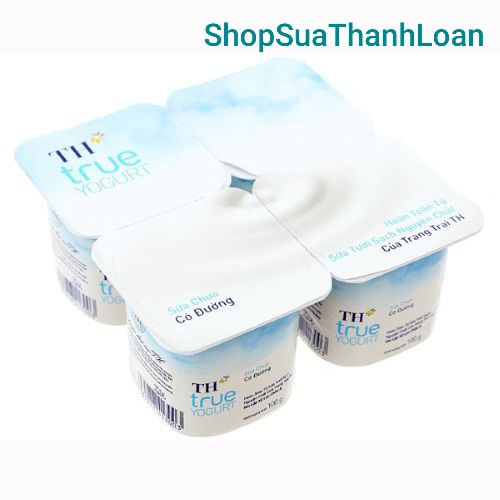 Lốc 4 hộp Sữa Chua Ăn TH True Milk 100g