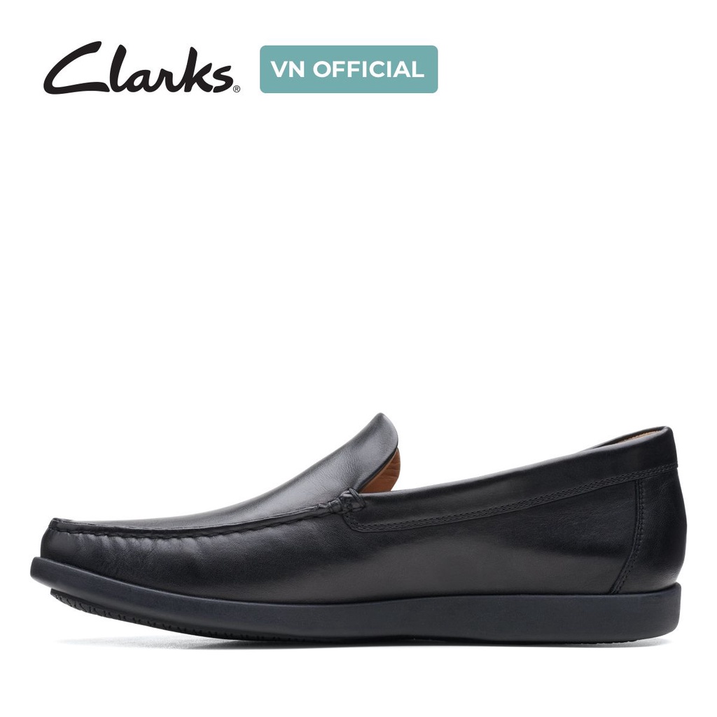 Giày tây lười nam CLARKS Ferius Creek màu Đen