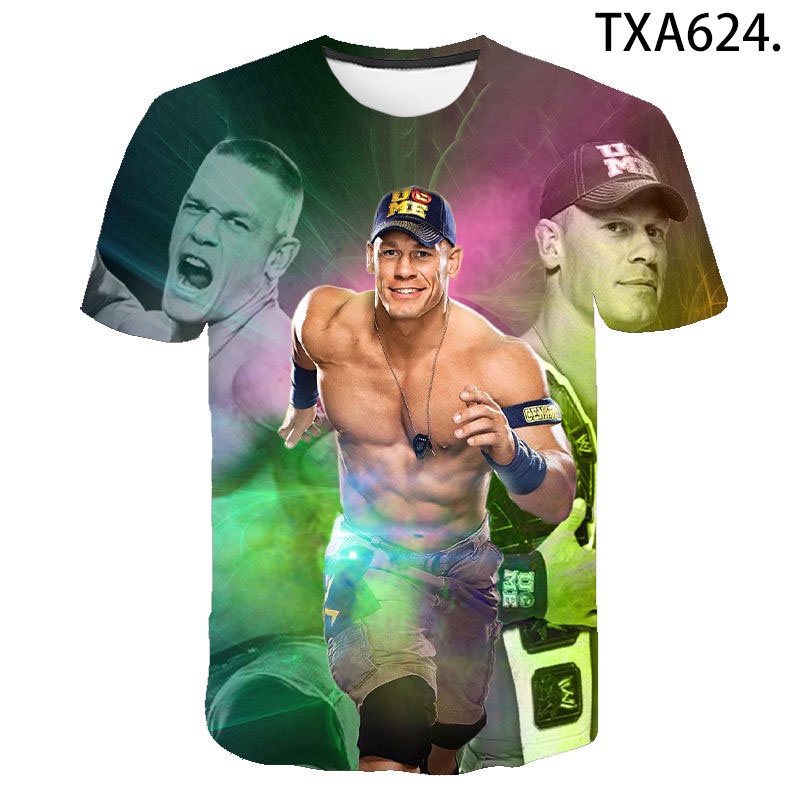 Áo Thun Ngắn Tay In WWE Wrestle 3D Thời Trang Mùa Hè Dành Cho Nam Và Nữ 2022