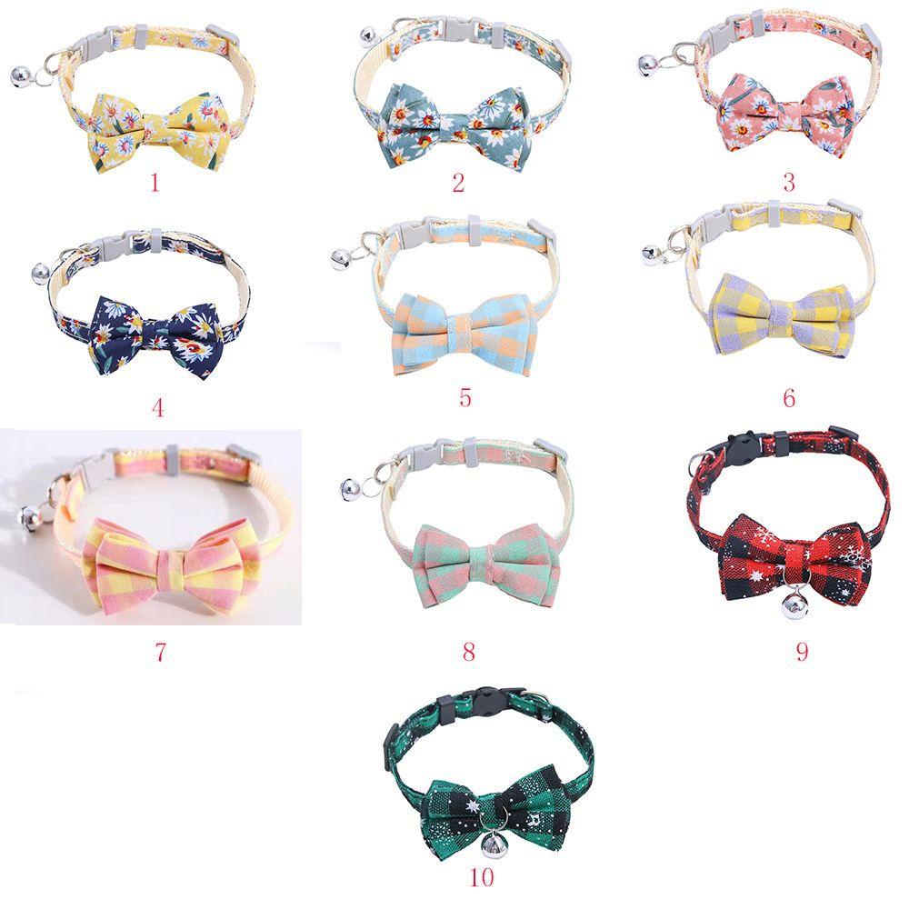 LEISURE Vòng Cổ Thú Cưng Gắn Chuông Nhiều Màu Dễ Thương Không Độc Hại