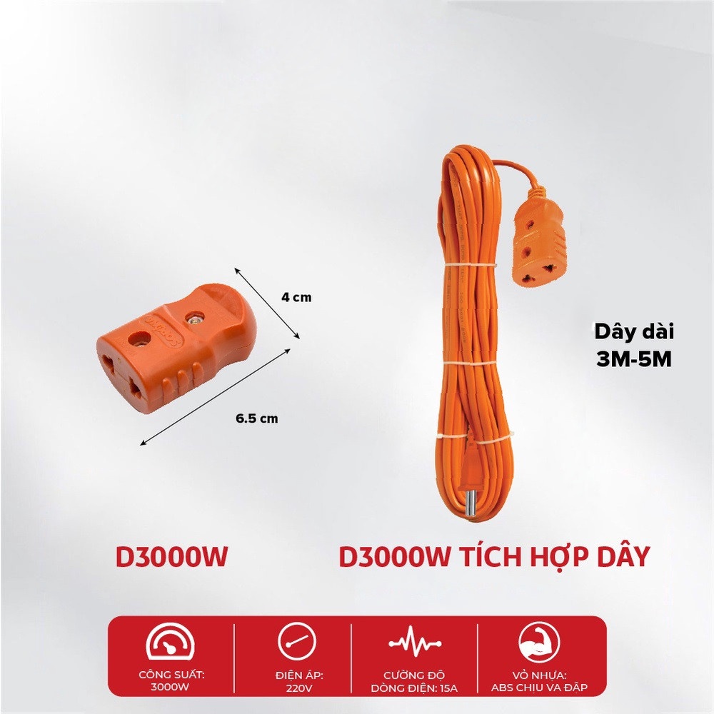 ✅ Phích Cái Siêu Tải D3000W