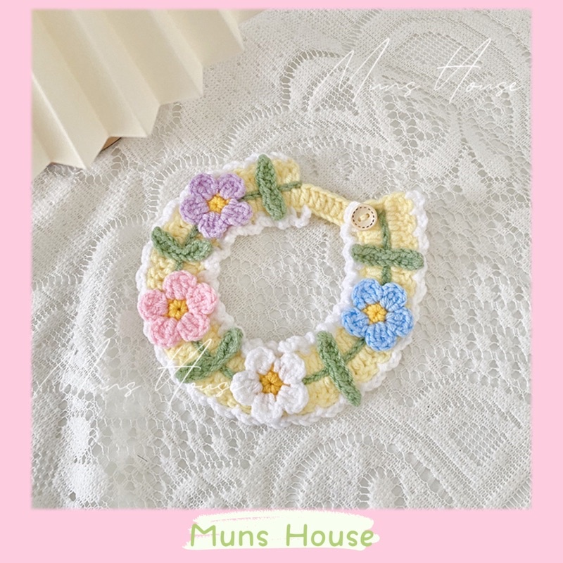 Yếm vàng hoa xinh cho thú cưng