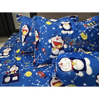 Bộ drap cotton Doremon 1m8
