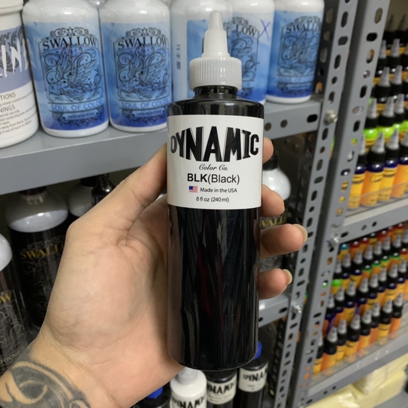 Mực màu đen xăm hình dynamic Blk hàng có sẵn