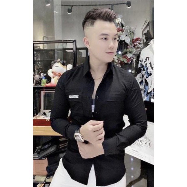 Áo sơ mi đơn giản có túi ngực bao sang bao chảnh hot top hiện nay GKM