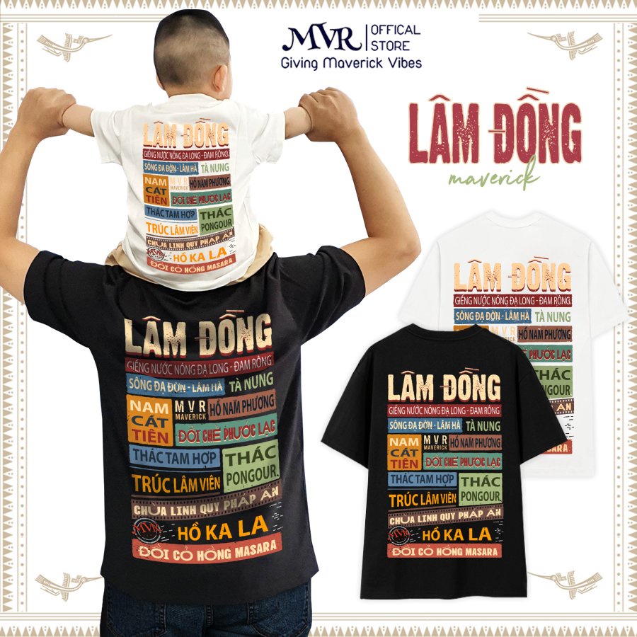Áo thun Lâm Đồng quê hương Unisex nam nữ phông cotton fact quà tặng kỉ niệm ao du lịch UNDER MVR BB4251