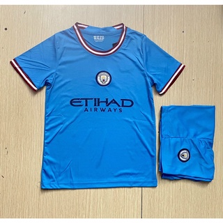 Quần Áo Bóng Đá Trẻ Em CLB Manchester City Vải Thun Lạnh Cao Cấp
