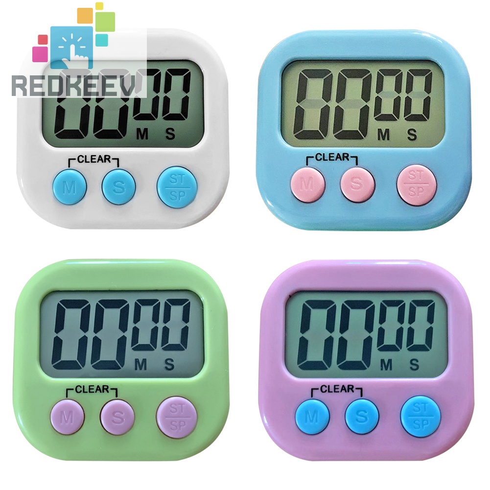 Đồng hồ hẹn giờ nấu ăn đếm ngược màn hình LCD có giá đỡ