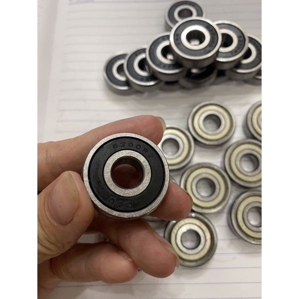 Vòng bi bạc đạn 6200rz và z ,kt:  hàng mới đóng 10 viên 1 ống nhựa