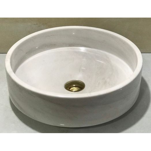 LAVABO Đá Cẩm Thạch Tự Nhiên Mihomevn, Sang Trọng và Khác Biệt - MẪU TRÒN VÁT LÒNG