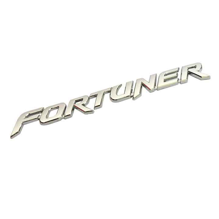 Logo chữ FORTUNER 3D nổi dán trang trí xe