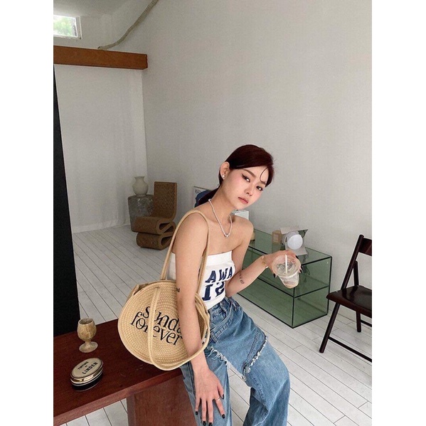 Túi cói Sunday đi biển mẫu mới