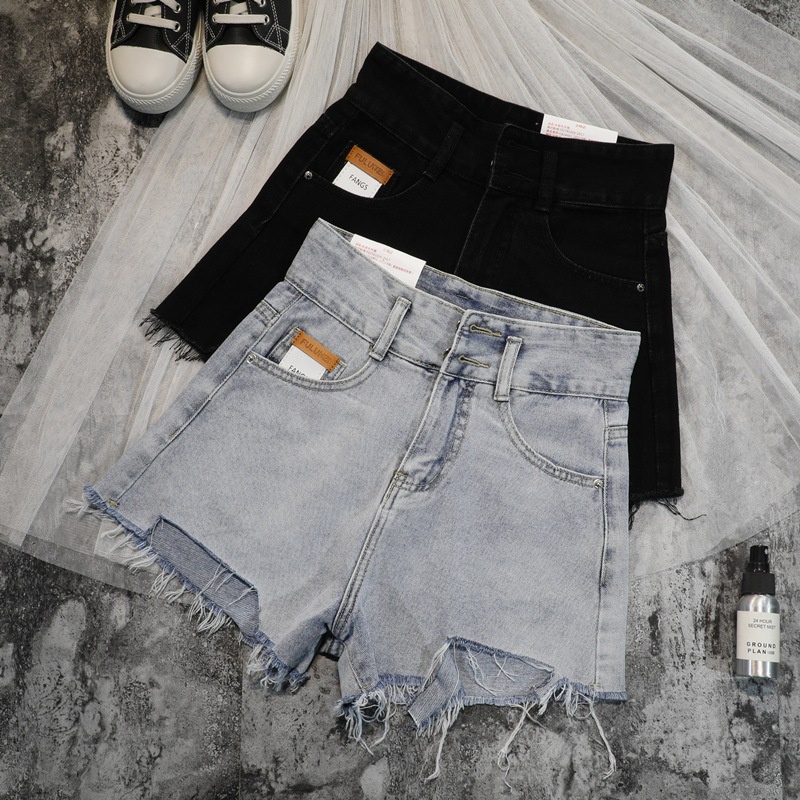 Quần Sooc Bò Nữ - Quần Đùi Nữ - Quần bò nữ sexy - Quần đùi Jeans nữ cá tính Cạp Cao | BigBuy360 - bigbuy360.vn