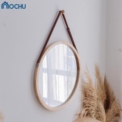 Gương Tròn Treo Tường Khung Gỗ OCHU soi trang điểm MIRROR CIRCLE 60 Nội thất Decor phòng ngủ