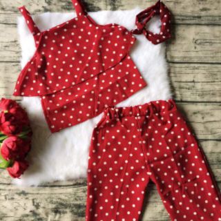 Set bộ chấm bi cực xinh bé gái