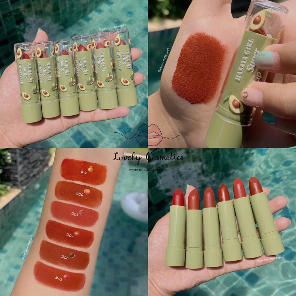 Set 6 cây son thỏi bơ HASAYA Thái Lan