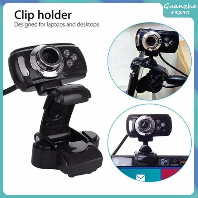 Webcam Hd 6.6 (Gz) Có Mic Tầm Nhìn Ban Đêm Kèm Giá Đỡ Kẹp Gắn Máy Tính Để Bàn / Laptop