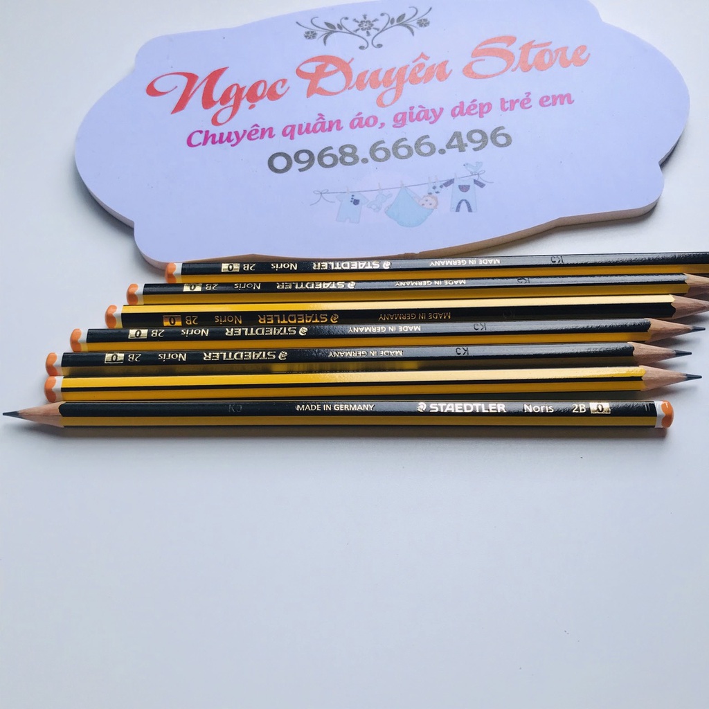 Bút chì 2B,  Bút chì 2B Đức Staedtler Noris cao cấp, cho bé tập viết, chi không gẫy khi gọt