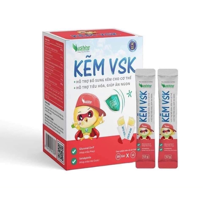 Thạch Kẽm VSK ( giành cho trẻ biếng ăn, kém hấp thu, sức đề kháng kém)