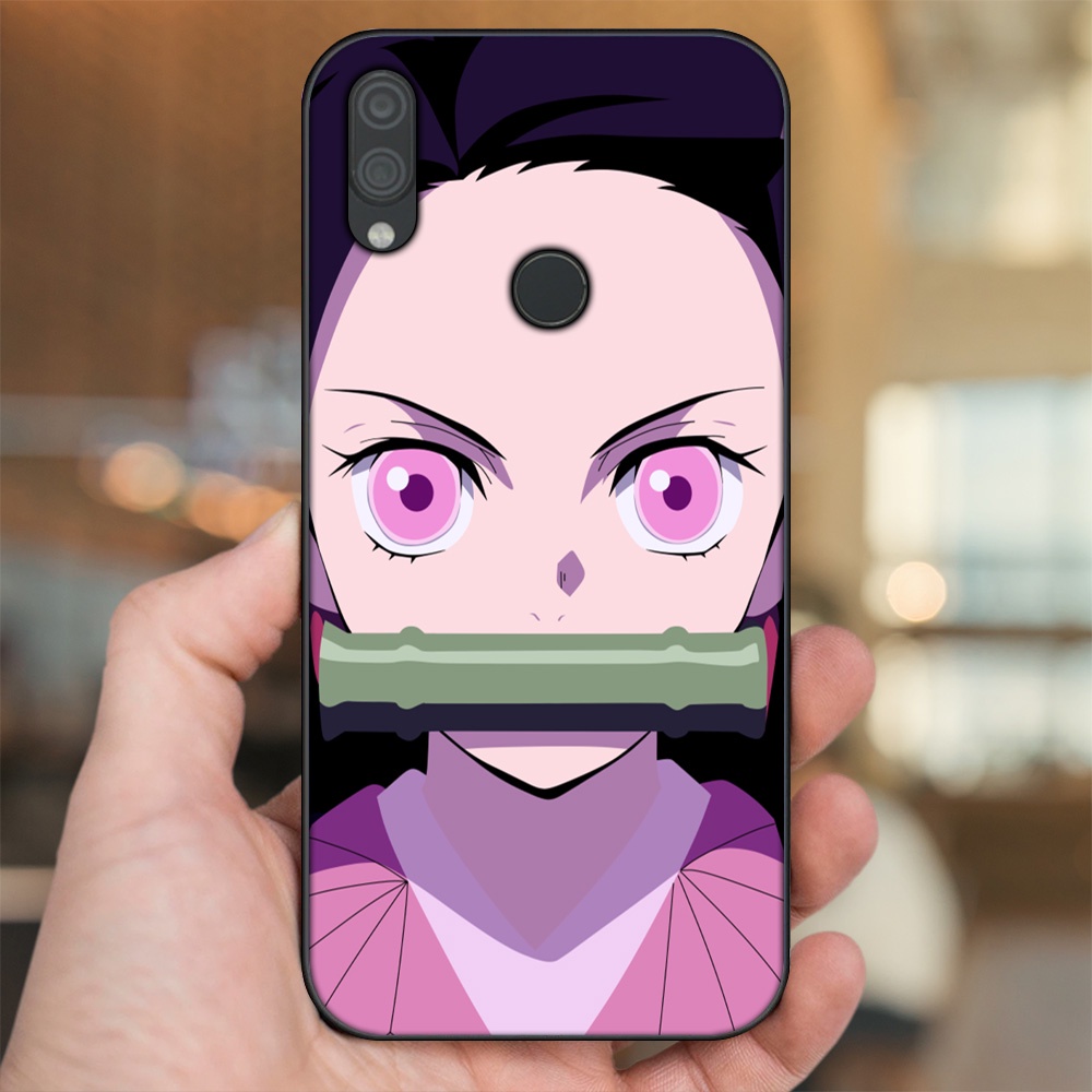 Ốp lưng Xiaomi Redmi Note 7, Note 7 Pro viền đen in hình Nezuko Kimetsu no Yaiba