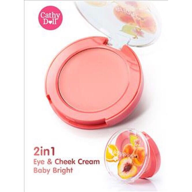 PHÁN MẮT VÀ MÁ HỒNG CATHY DOLL BABY BRIGHT 2IN1 4G HỒNG CAM