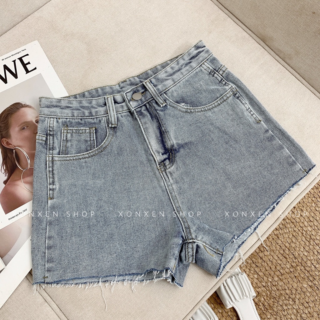 QUẦN SHORT JEAN NỮ TRƠN ulzzang hàng xuất xịn cắt lai dễ thương XONXEN SHOP size S M L mã 5575