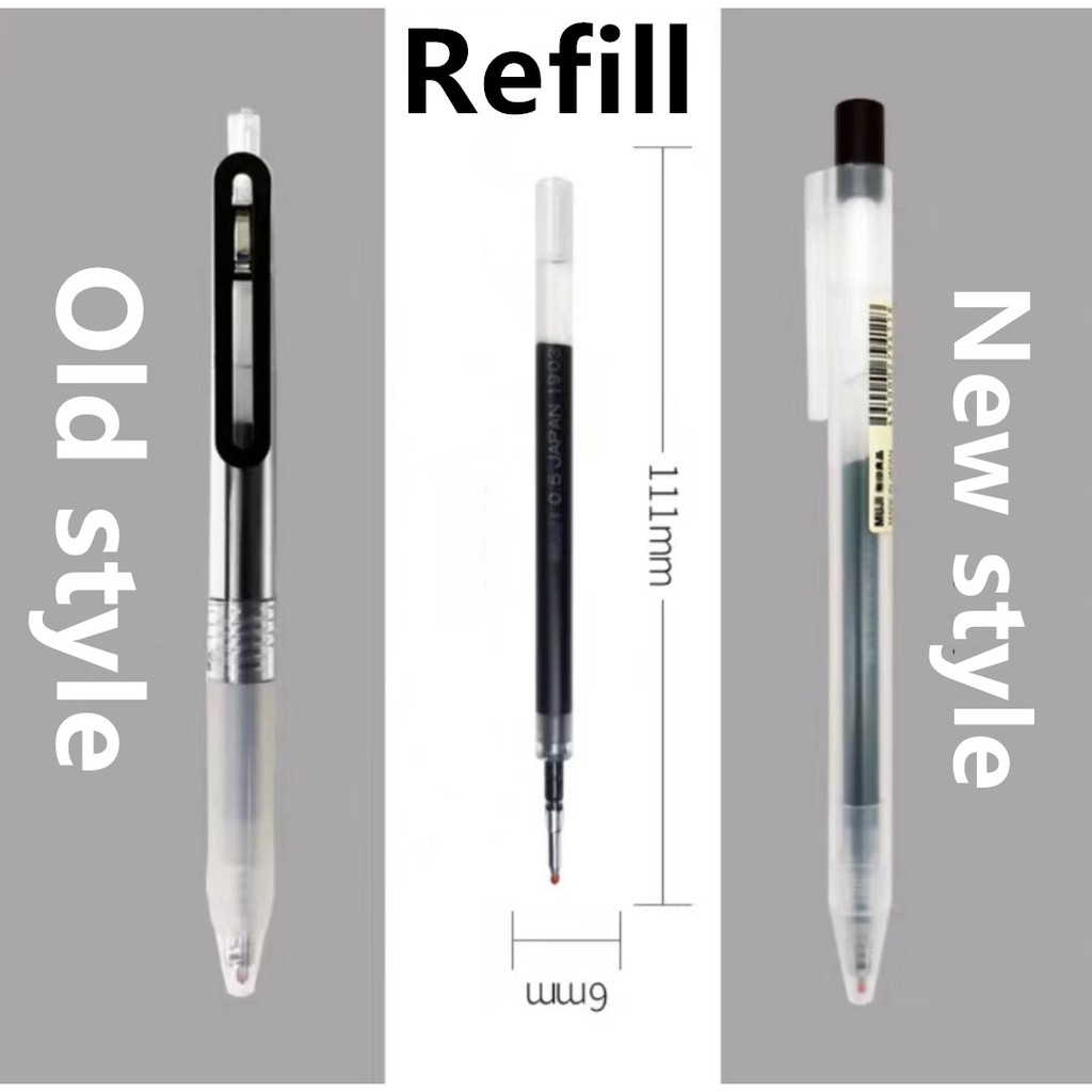 MUJI  Ruột Bút Và Bút Mực gel Ngòi 0.5Mm