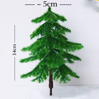 Cây thông noel cao 14cm trang trí tiểu cảnh mô hình