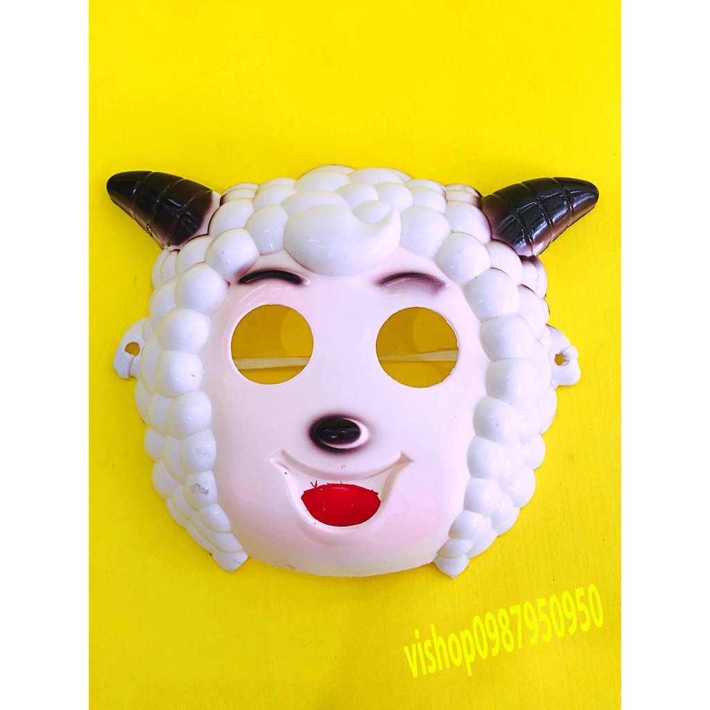 Mặt nạ cừu hồng-Mặt nạ cừu đen cho bé chơi trung thu,halloween,lễ hội,quà tặng-Mặt nạ hóa trang halloween
